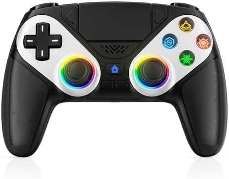 Нов RGB безжичен контролер за PS5 с макро и турбо функции Геймпад PC
