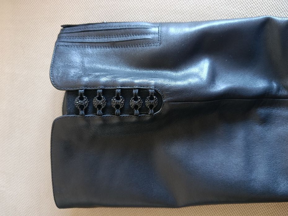 Новые кожаные сапоги ботфорты