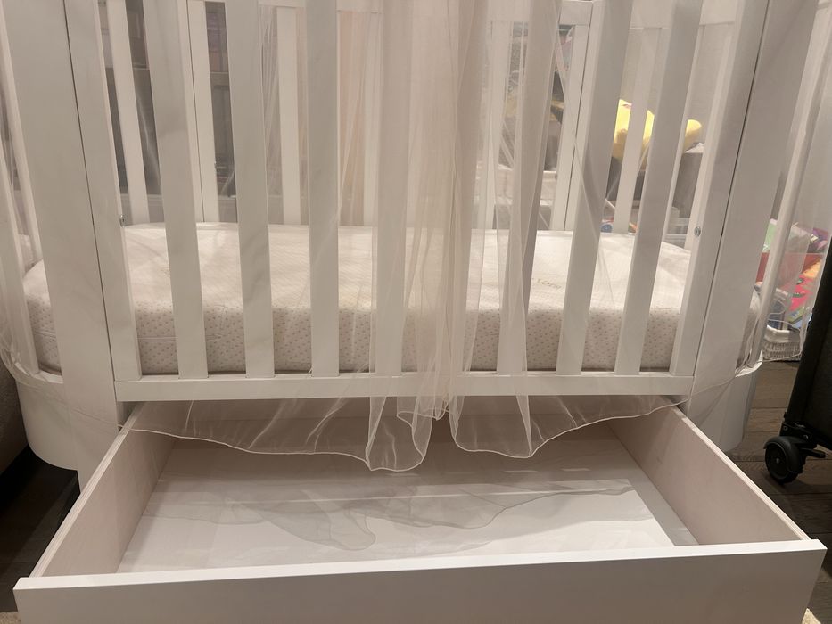 Детско дървено легло кошара Baby Italia с матрак (закупен отделно)