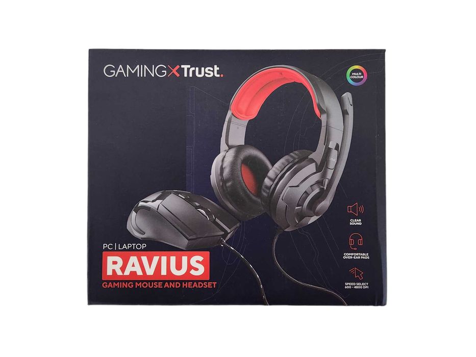 Set TRUST Ravius GXT 785 Casti & Mouse Gaming / Nou