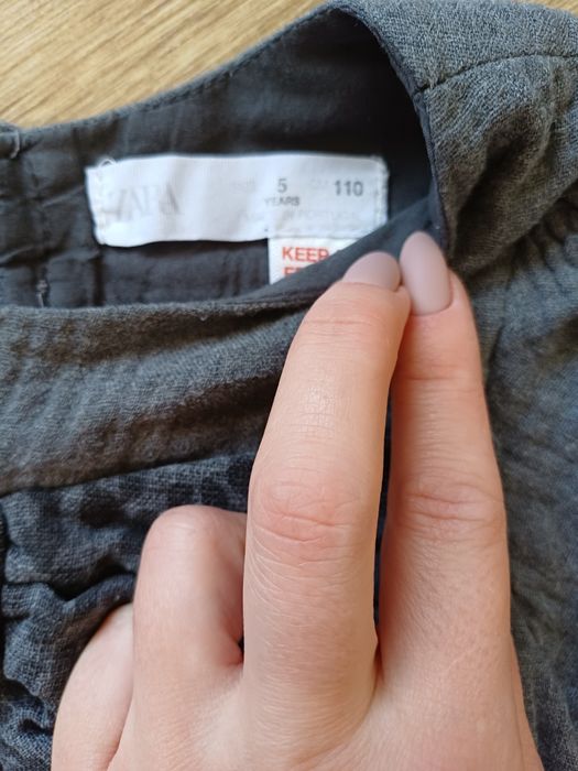 Роклички гащеризон Zara размер 110 см в сиво