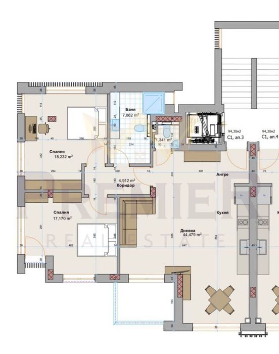 Продава се Тристаен апартамент в София, м-т Детски град - 104 кв.м за 2559 €/кв.м - Снимка #6