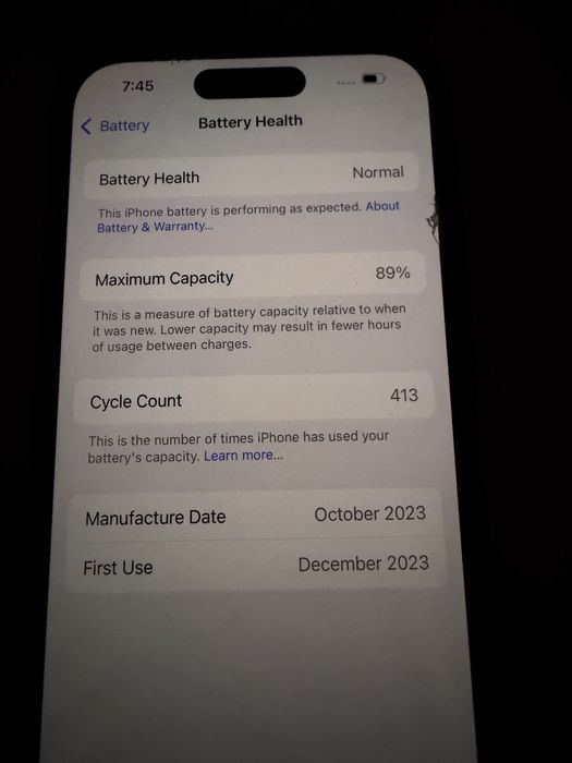 Iphone 15 PRO 128GB black titanium