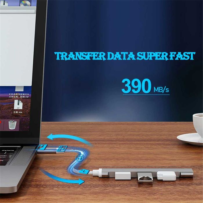 USB HUB 3.0, 4 Ports. Тип USB и Type-C. Гарантия. Доставка