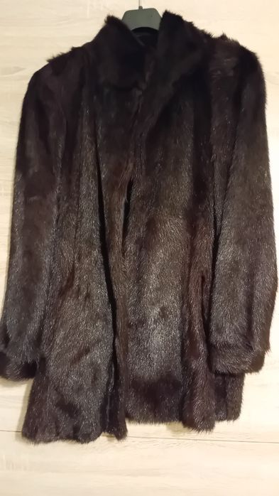 Кожено палто естествен косъм от Норка