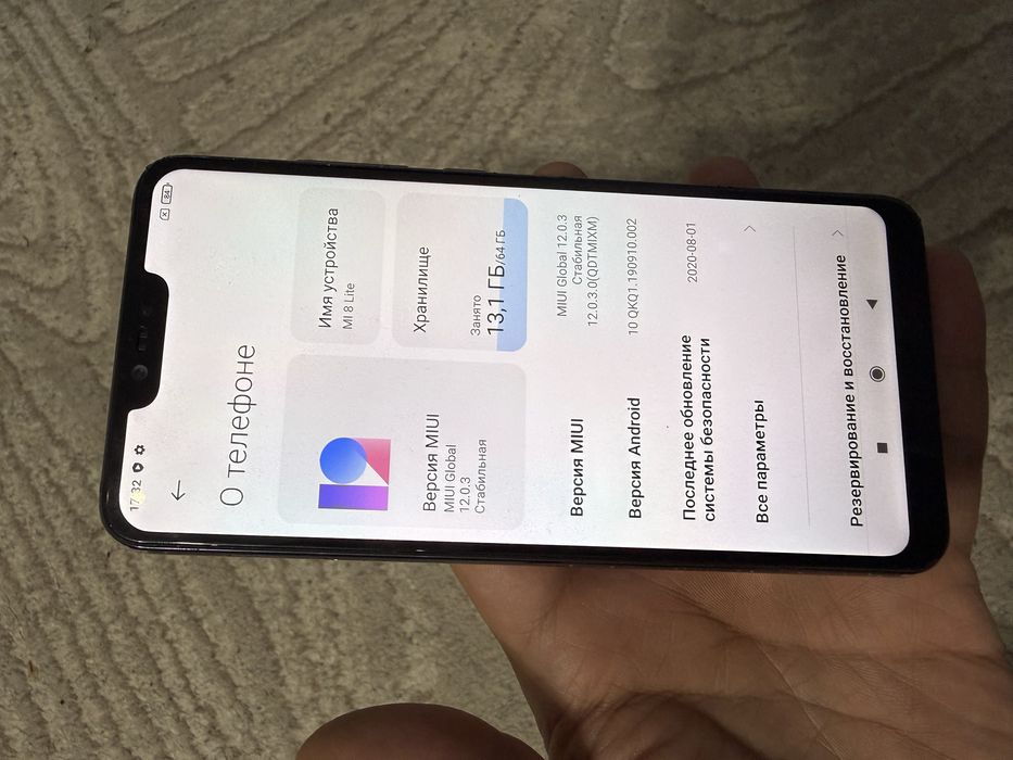 Mi 8 lite aybi yóq holati rasmdigi pul topar telefón