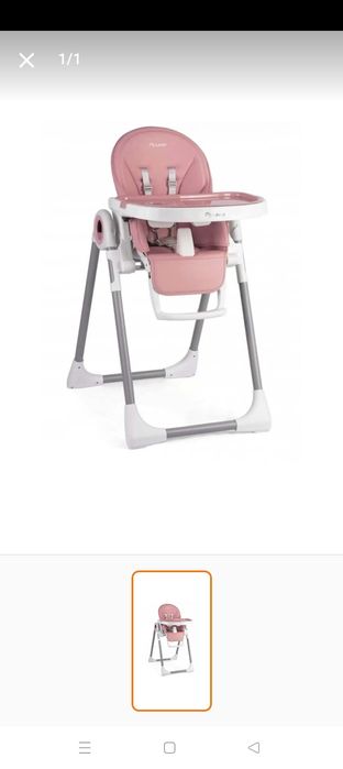 Scaun de masa bebe nikudo roz