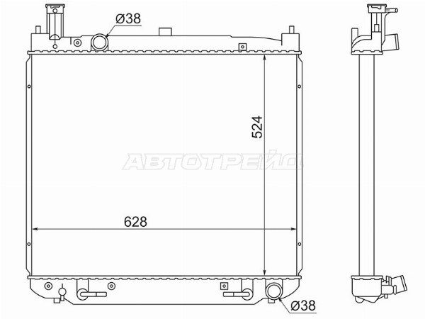 Радиатор охлаждения двигателя  Toyota Grand hiace