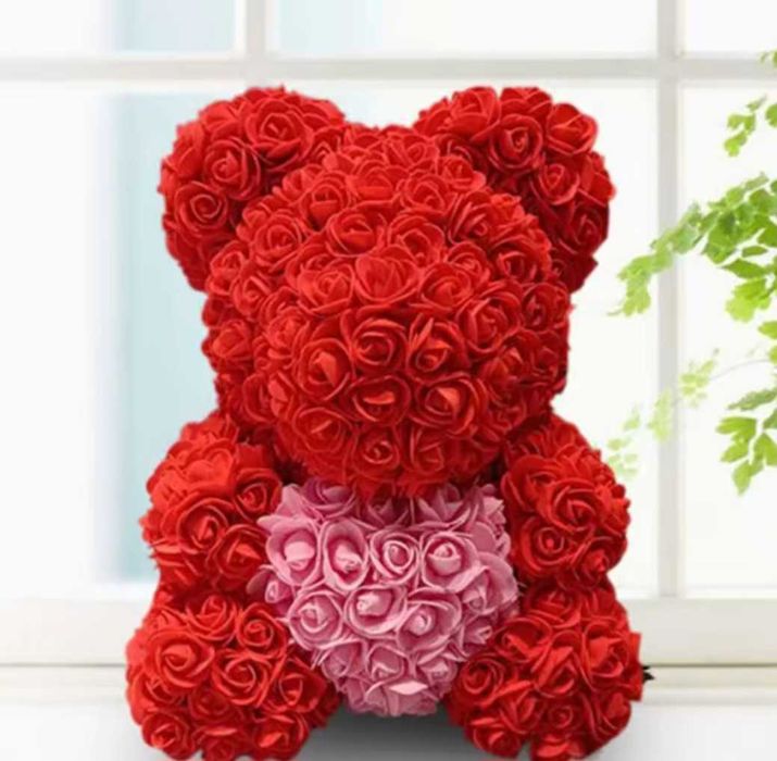 Букет от Стич\Stitch или Хелоу Кити, мече от рози и сърце от рози