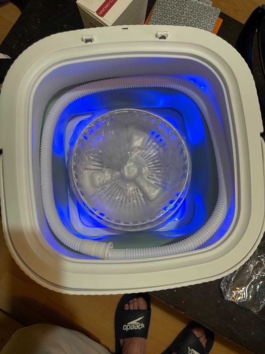 Mini mașină de spălat pliabilă 9L, camping, călătorie, mașină, rulotă