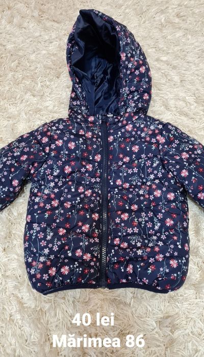 Geaca fete primăvara roz cu mov MĂRIMEA 86 GEMENE