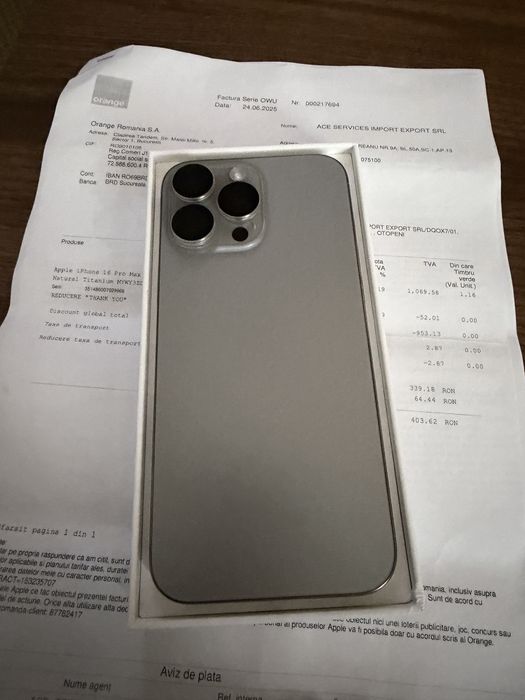 Iphone 16 pro max 256 natural titanium