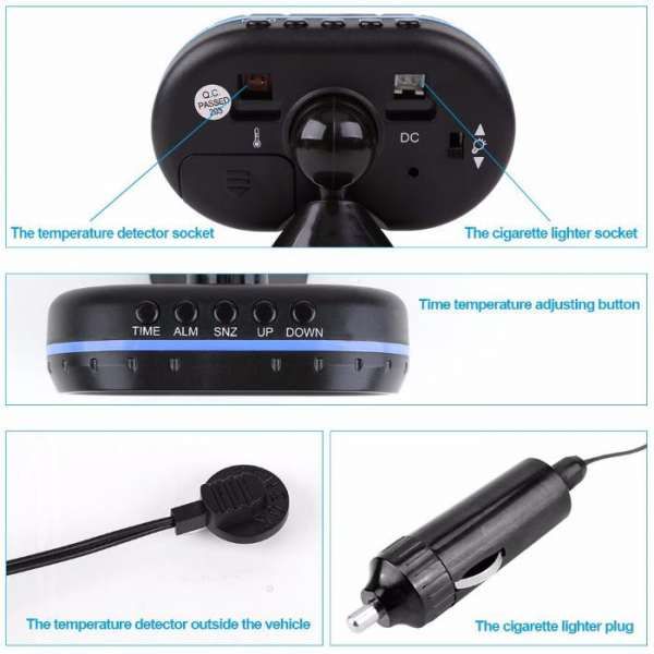 Волтметър термометър часовник 2 вида