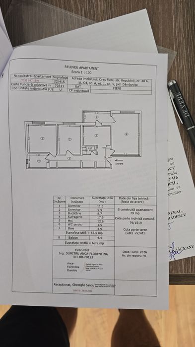 Apartament cu 3 camere