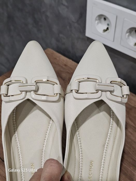 Туфли балетки кожаные