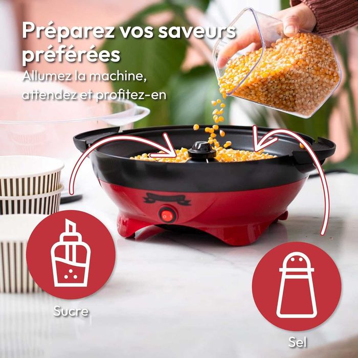 Машина за приготвяне на пуканки с незалепващо покритие Gadgy 800W