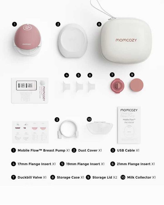 Портативный молокоотсос на одну грудь Momcozy M9