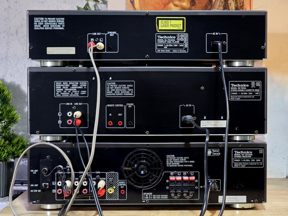 Linie audio TECHNICS ,receiver SA-GX230, dublu deck,  cd player , hifi