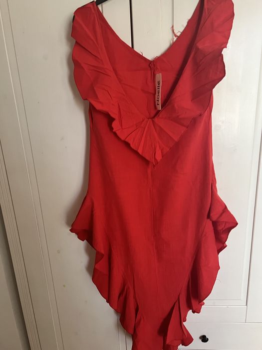 Rochie noua midi, potrivita si de festival  din in cu volane