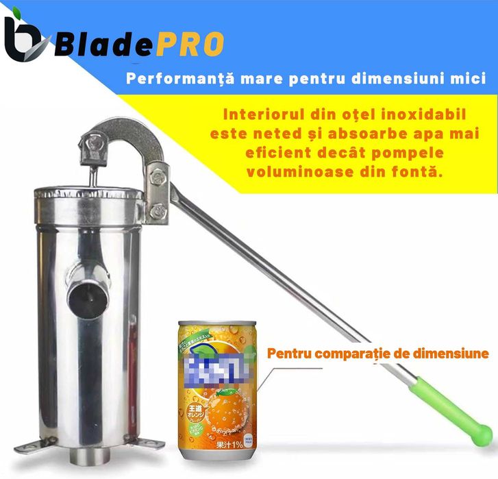 Pompa de apa manuala din inox BladePRO®, kit cu 2 garnituri de rezerva