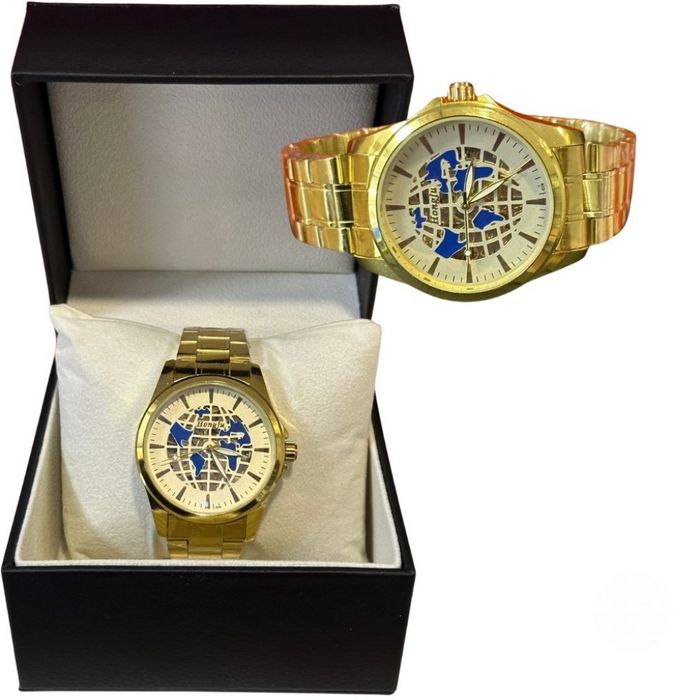 Луксозни златисти мъжки часовници с римски цифри
Тип механизъм: Механи