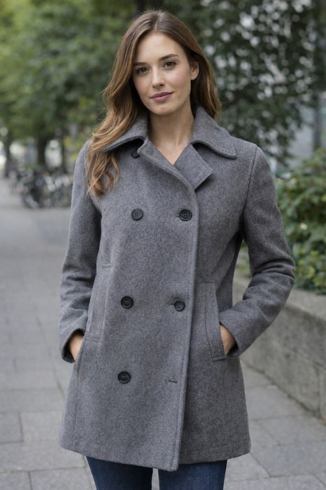 Palton gri Calvin Klein, made in Romania, 80% lana, ca nou