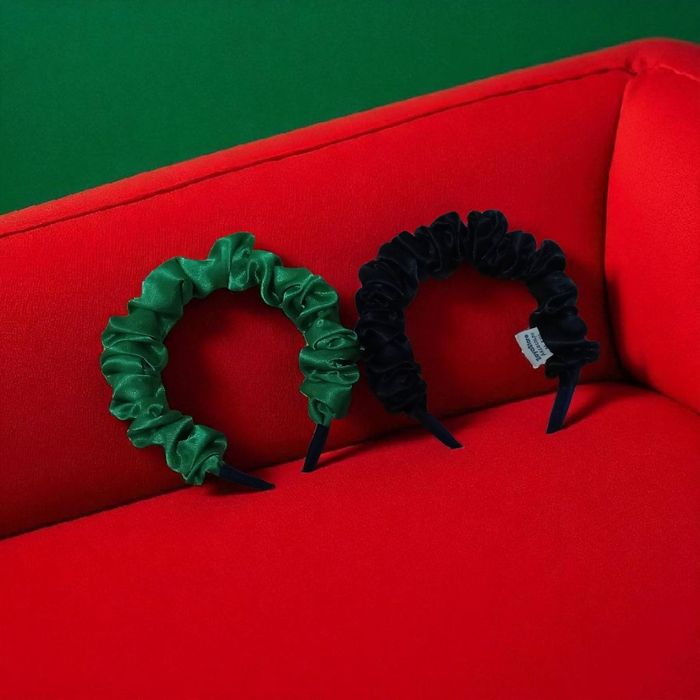 Сатенена диадема в комплект със голямо скрънчи