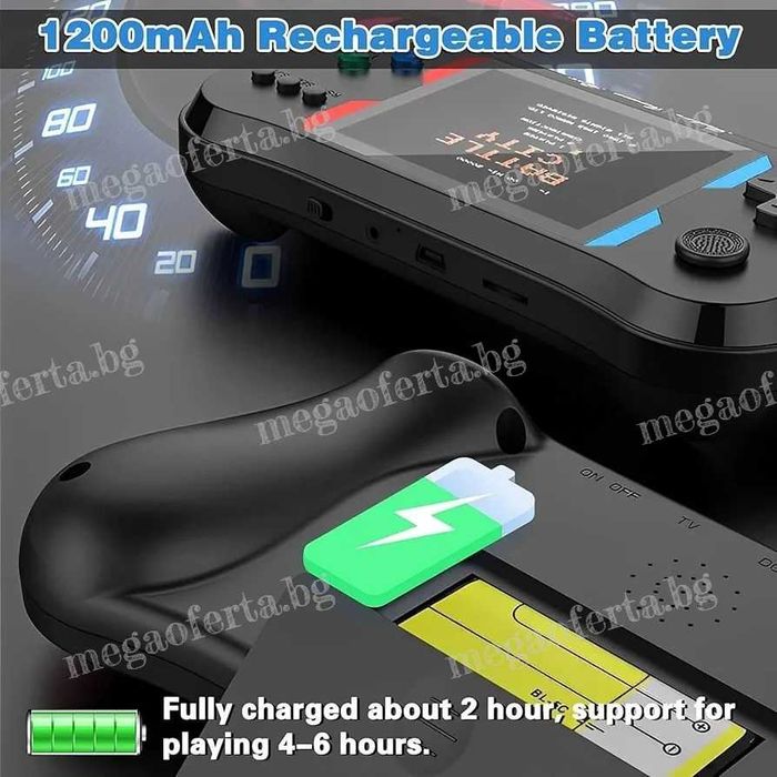 Преносима Игрова Конзола с 500 Класически Ретро Игри