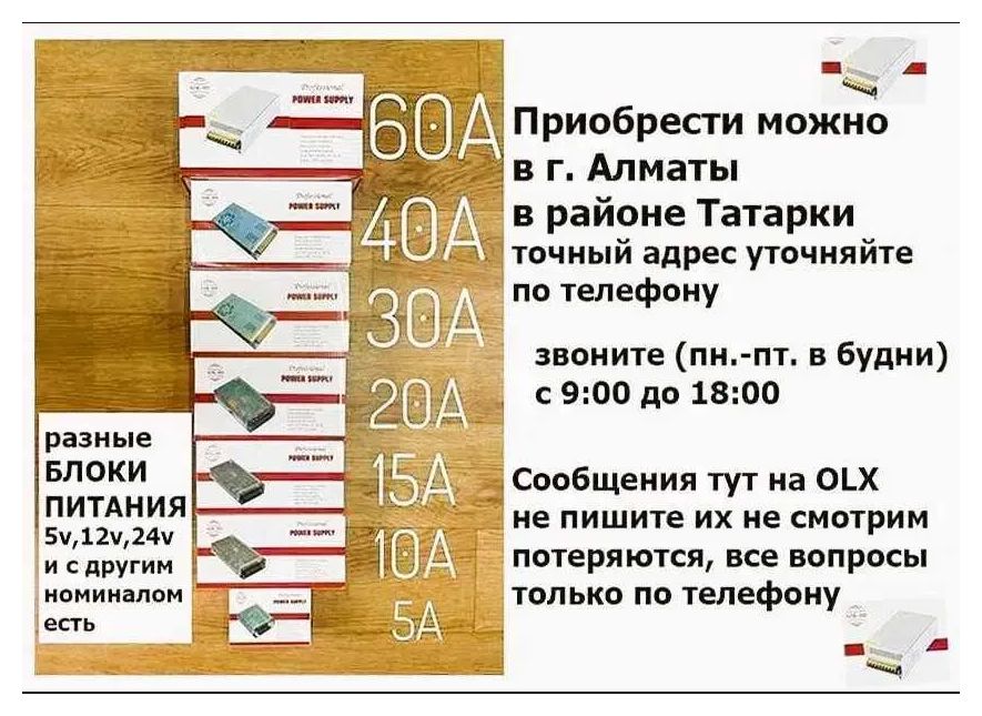 блок питания на 12 / 24 / 36 / 48 вольт 360 ватт и другие