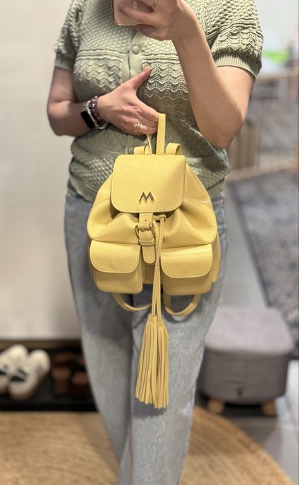 Rucsac Laura Maxim piele naturala-Fringe bebe