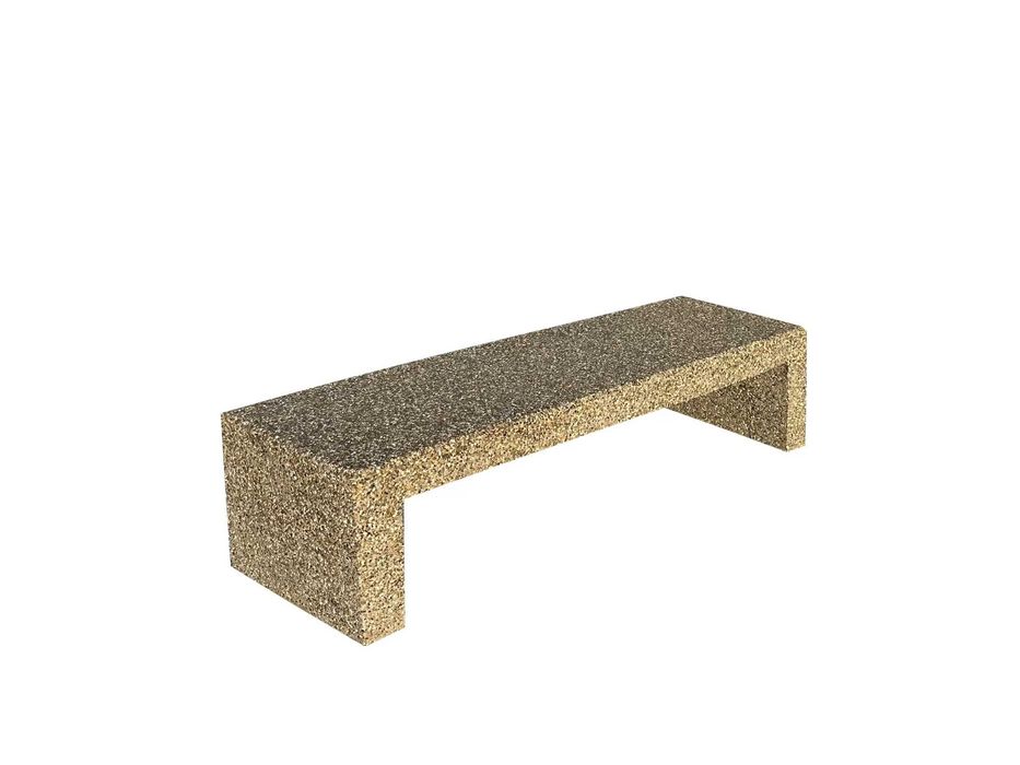 Banca stradala din beton si piatra naturala 200x45x50 cm