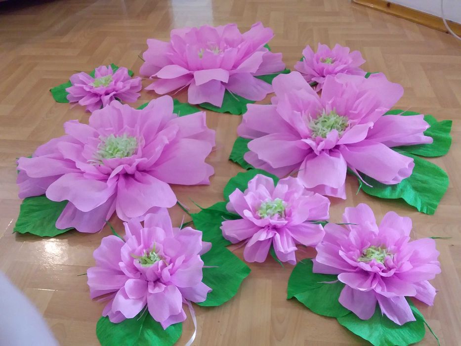 цветы большие  бумажные