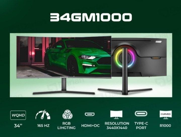 34GM1000-34" 3K WQHD Curved Gaming