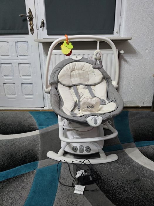 Leagan si balansoar pentru copii Joie Sansa 2 in 1 rotativ Fern