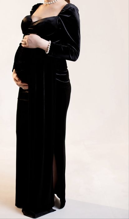 Черное вечернее  длинное платье