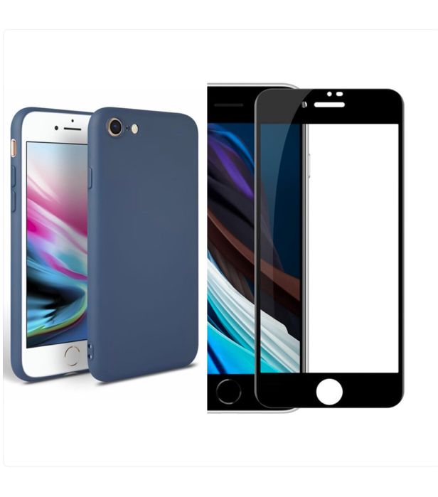 Iphone 7/8 Plus SE 16E Husa Catifea Infinity Touch + Folie Sticla 99H