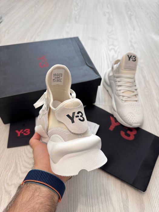 Adidasi Y-3, Kaiwa - White Premium din Piele NOI Yohji Yamamoto Y3