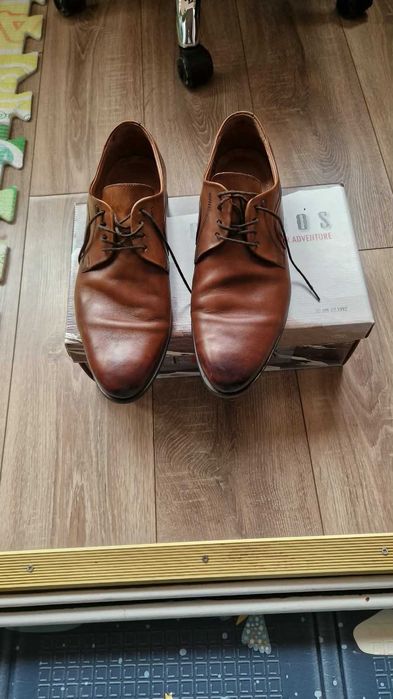 Pantofi piele maro eleganti marime 44