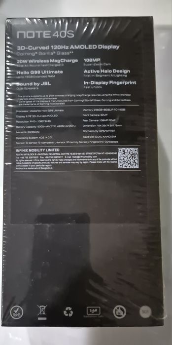 Infinix note 40s почти новый