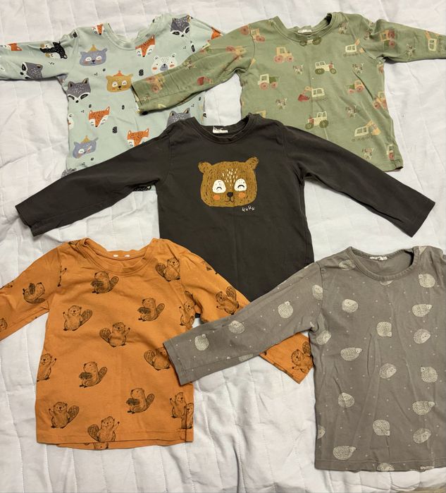 Набор лонгсливов (кофточек) на мальчика/девочку, р. 92-98