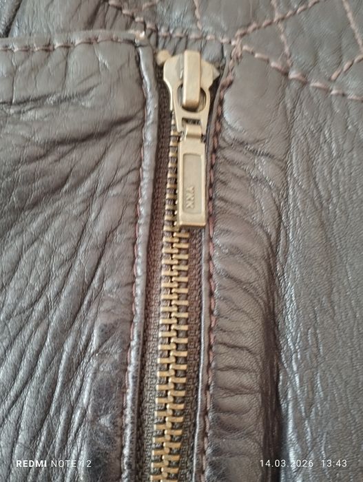 Тъмнокафяво кожено яке 34 размер