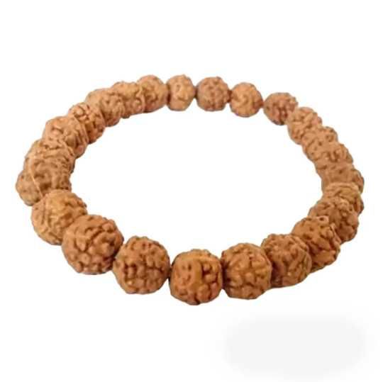 Ръчно изработена разтегателна гривна с естествен камък Рудракша