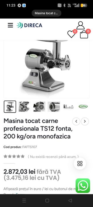 Mașină tocat carne profesionala fonta