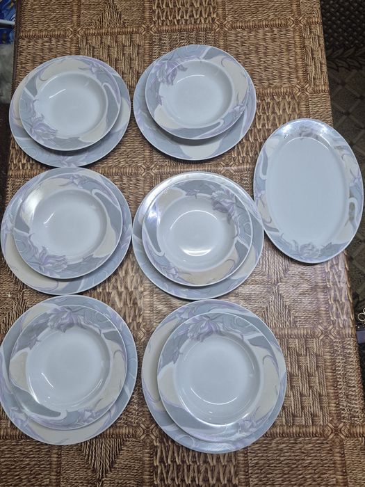 Пълен порцеланов сервиз за хранене "Елит" – 13 части