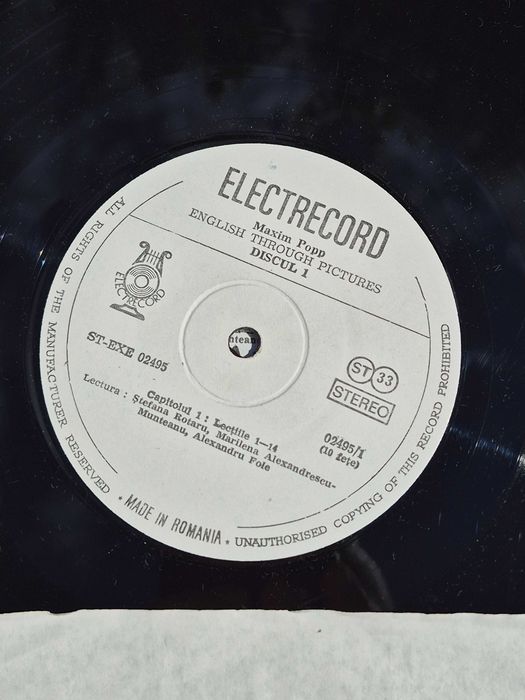 Colectie/Set 5 discuri vinil Electrecord Cursuri de limba Engleza Maxim Popp / 1984