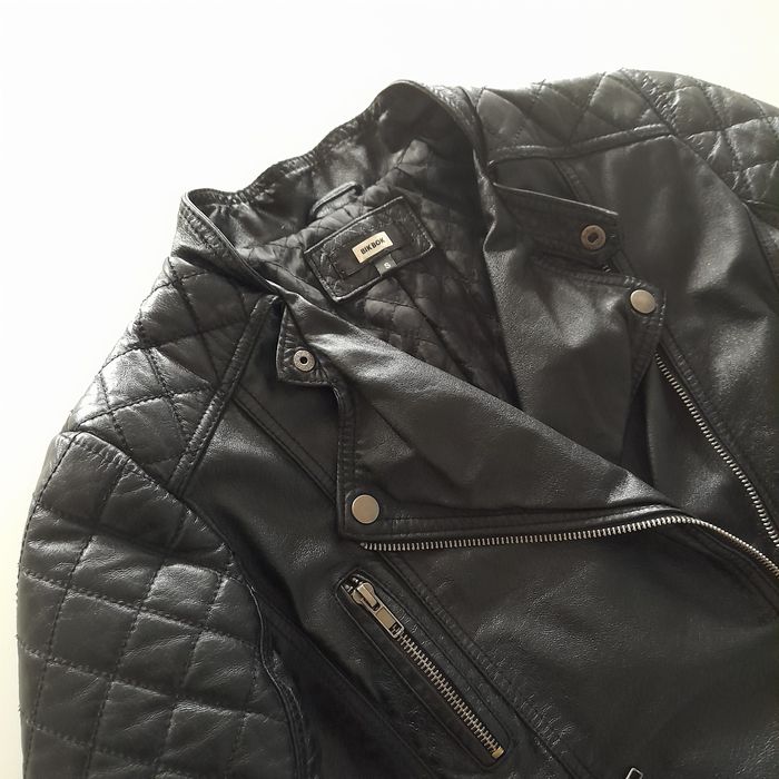 Geaca biker BikBok piele naturală
