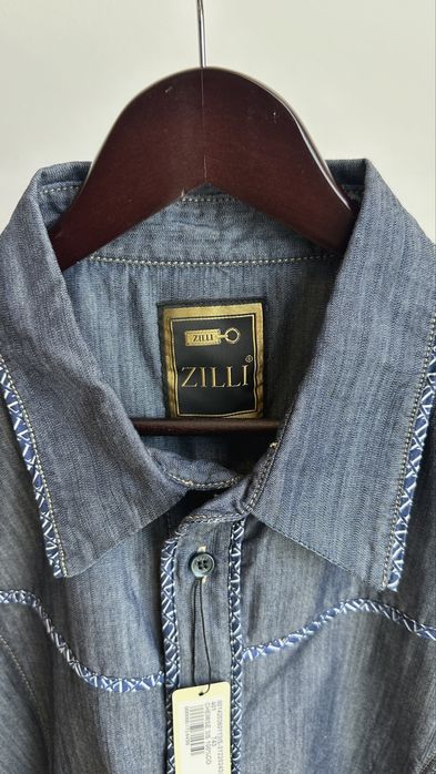 Мужская джинсовая куртка-рубашка ZILLI