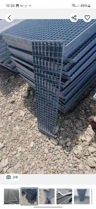 Trepte zincate antiderapante