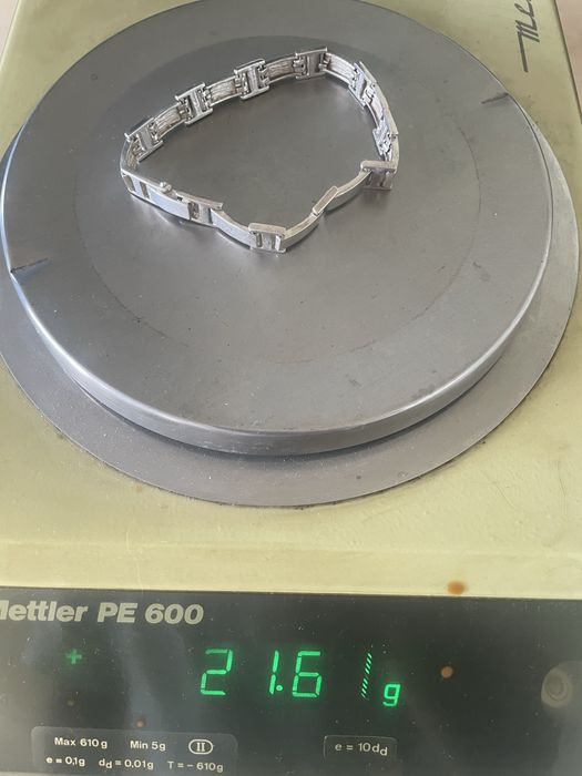 Сребърен синджир/ланец Картие и сребърна гривна