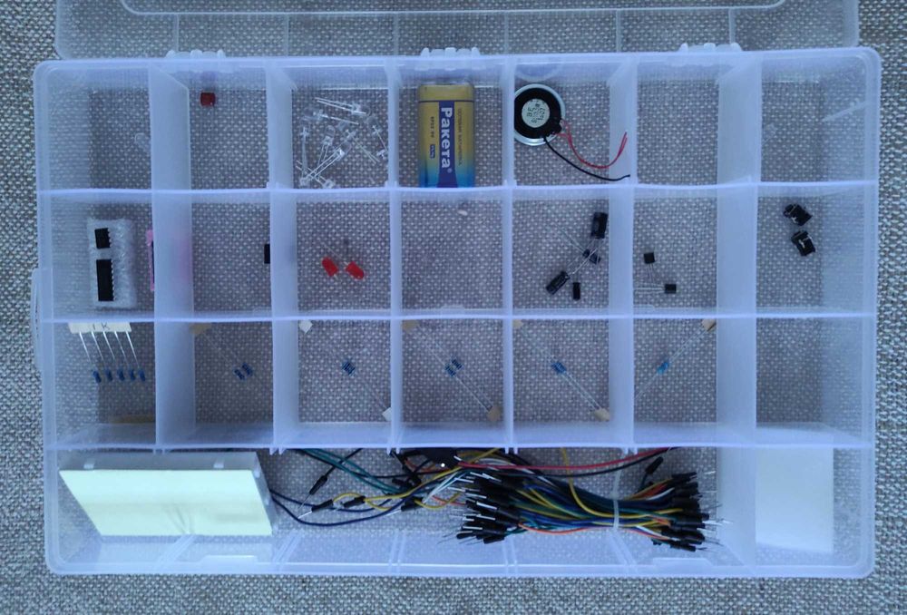 Набор конструктор + книга "Простая электроника для детей"